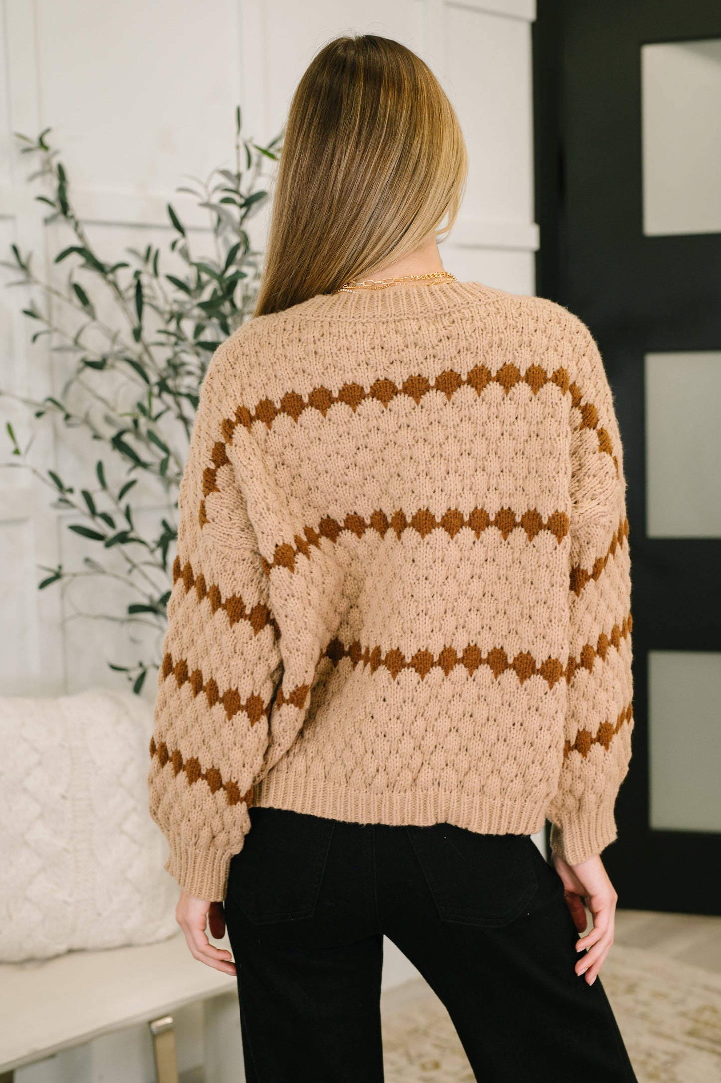 Ivy Lane Textured Sweater in Taupe